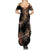 New Zealand Summer Maxi Dress Aotearoa Silver Fern Mixed Papua Shell Red Vibe - Wonder Print Shop