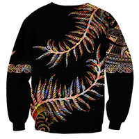 New Zealand Sweatshirt Aotearoa Silver Fern Mixed Papua Shell Red Vibe - Wonder Print Shop