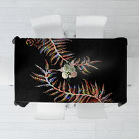 New Zealand Tablecloth Aotearoa Silver Fern Mixed Papua Shell Red Vibe - Wonder Print Shop