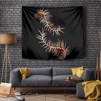 New Zealand Tapestry Aotearoa Silver Fern Mixed Papua Shell Red Vibe - Wonder Print Shop