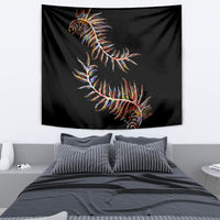 New Zealand Tapestry Aotearoa Silver Fern Mixed Papua Shell Red Vibe - Wonder Print Shop