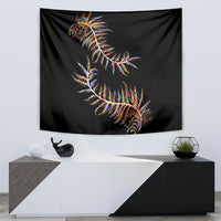 New Zealand Tapestry Aotearoa Silver Fern Mixed Papua Shell Red Vibe - Wonder Print Shop