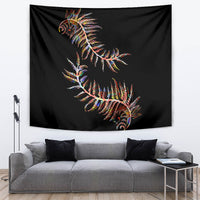 New Zealand Tapestry Aotearoa Silver Fern Mixed Papua Shell Red Vibe - Wonder Print Shop