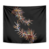 New Zealand Tapestry Aotearoa Silver Fern Mixed Papua Shell Red Vibe - Wonder Print Shop