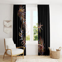 New Zealand Window Curtain Aotearoa Silver Fern Mixed Papua Shell Red Vibe - Wonder Print Shop