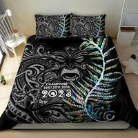 New Zealand Rugby Bedding Set NZ Black Fern Champions History With Papua Shell LT9 - Wonder Print Shop