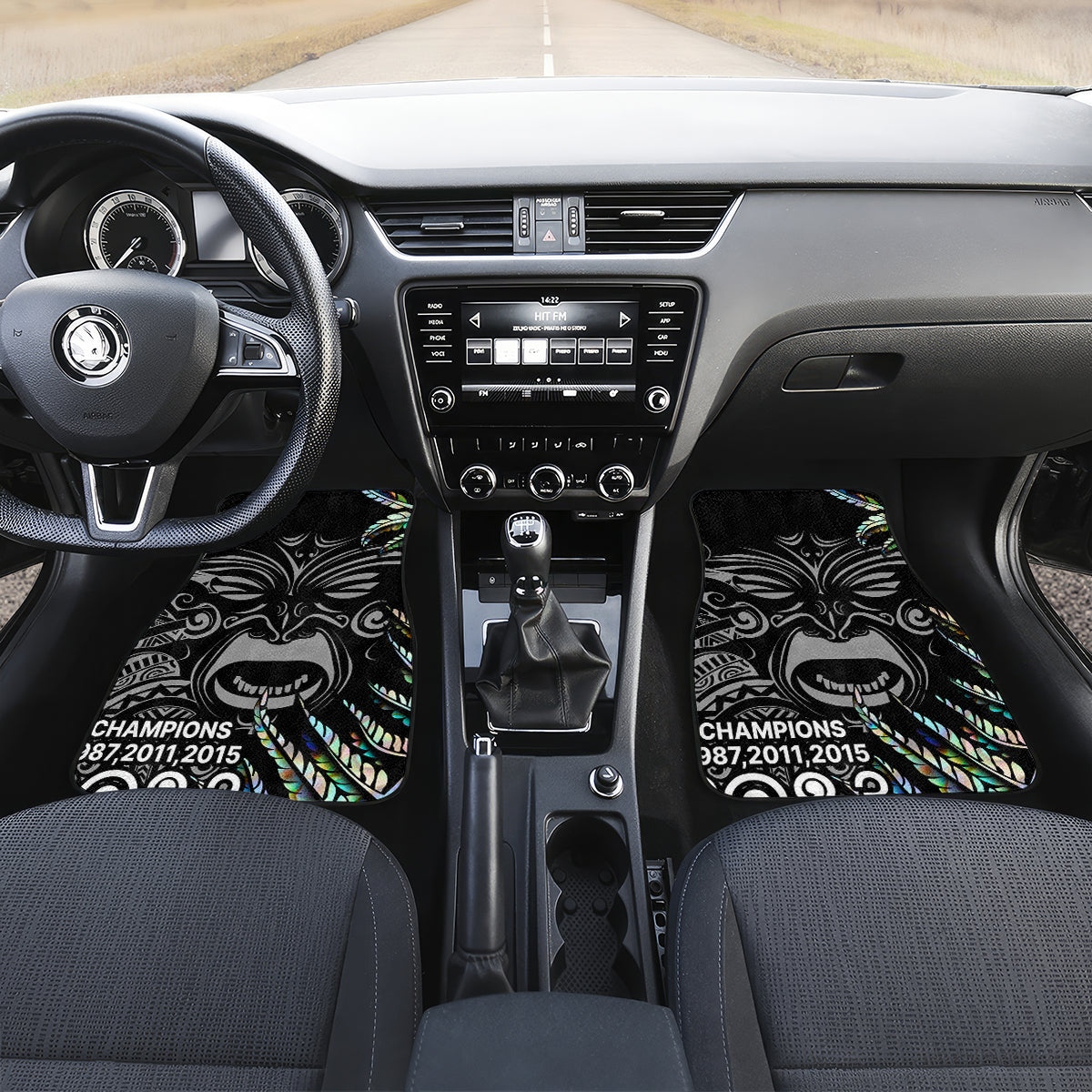 New Zealand Rugby Car Mats NZ Black Fern Champions History With Papua Shell LT9 - Wonder Print Shop