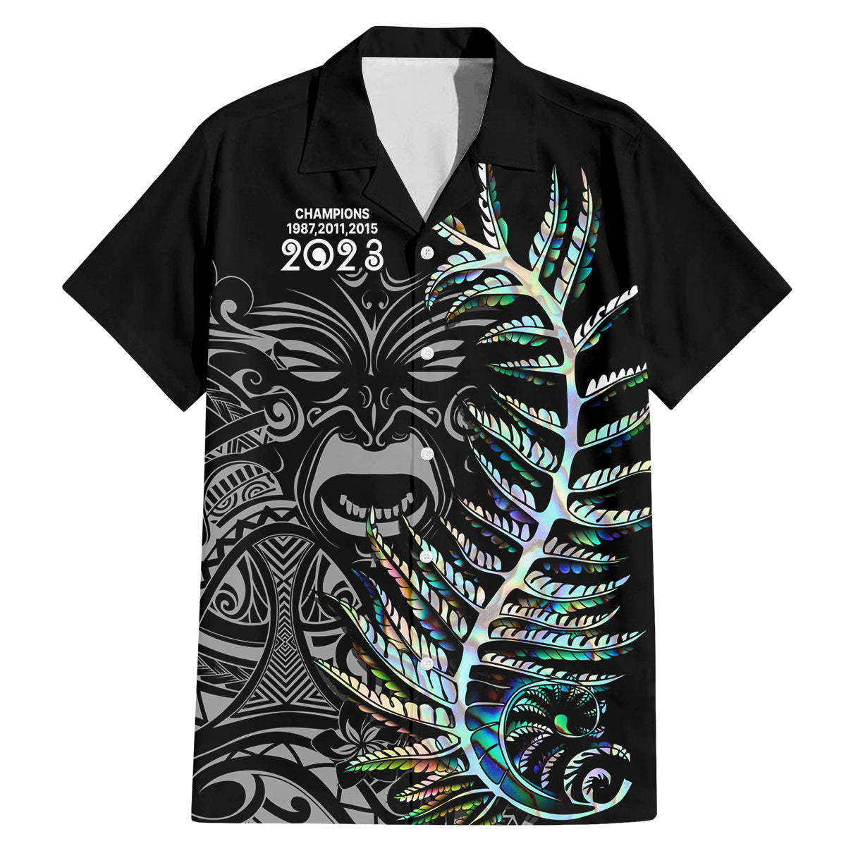New Zealand Rugby Family Matching Mermaid Dress and Hawaiian Shirt NZ Black Fern Champions History With Papua Shell LT9 - Wonder Print Shop