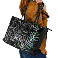 New Zealand Rugby Leather Tote Bag NZ Black Fern Champions History With Papua Shell - Wonder Print Shop