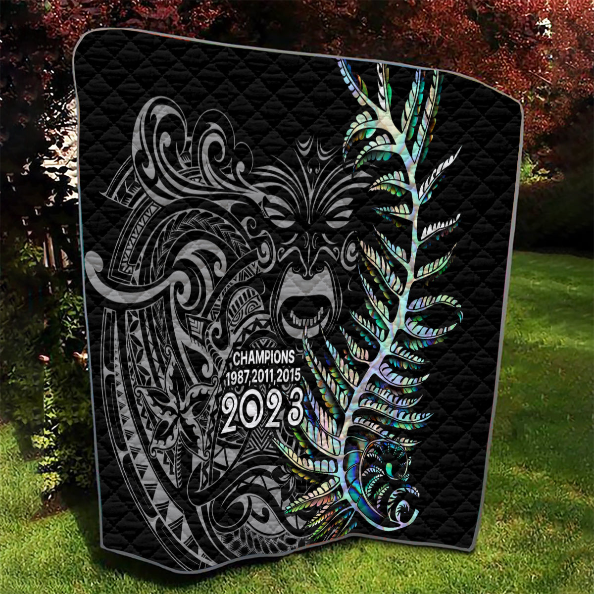 New Zealand Rugby Quilt NZ Black Fern Champions History With Papua Shell - Wonder Print Shop
