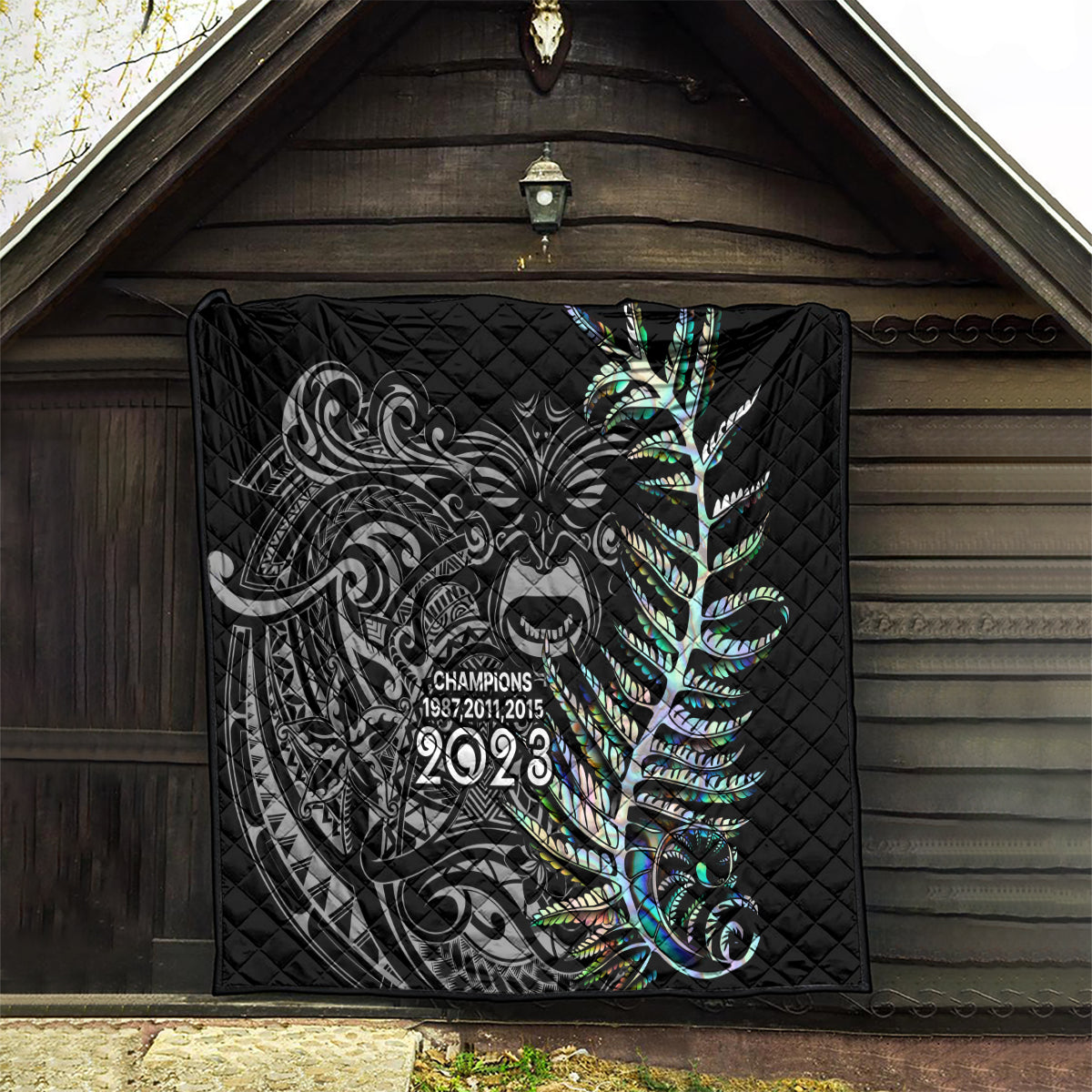 New Zealand Rugby Quilt NZ Black Fern Champions History With Papua Shell - Wonder Print Shop