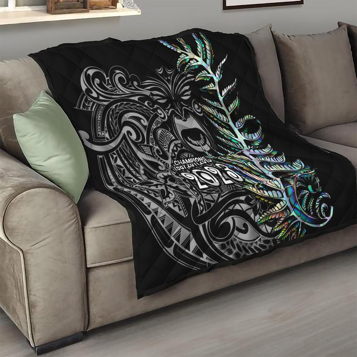 New Zealand Rugby Quilt NZ Black Fern Champions History With Papua Shell - Wonder Print Shop