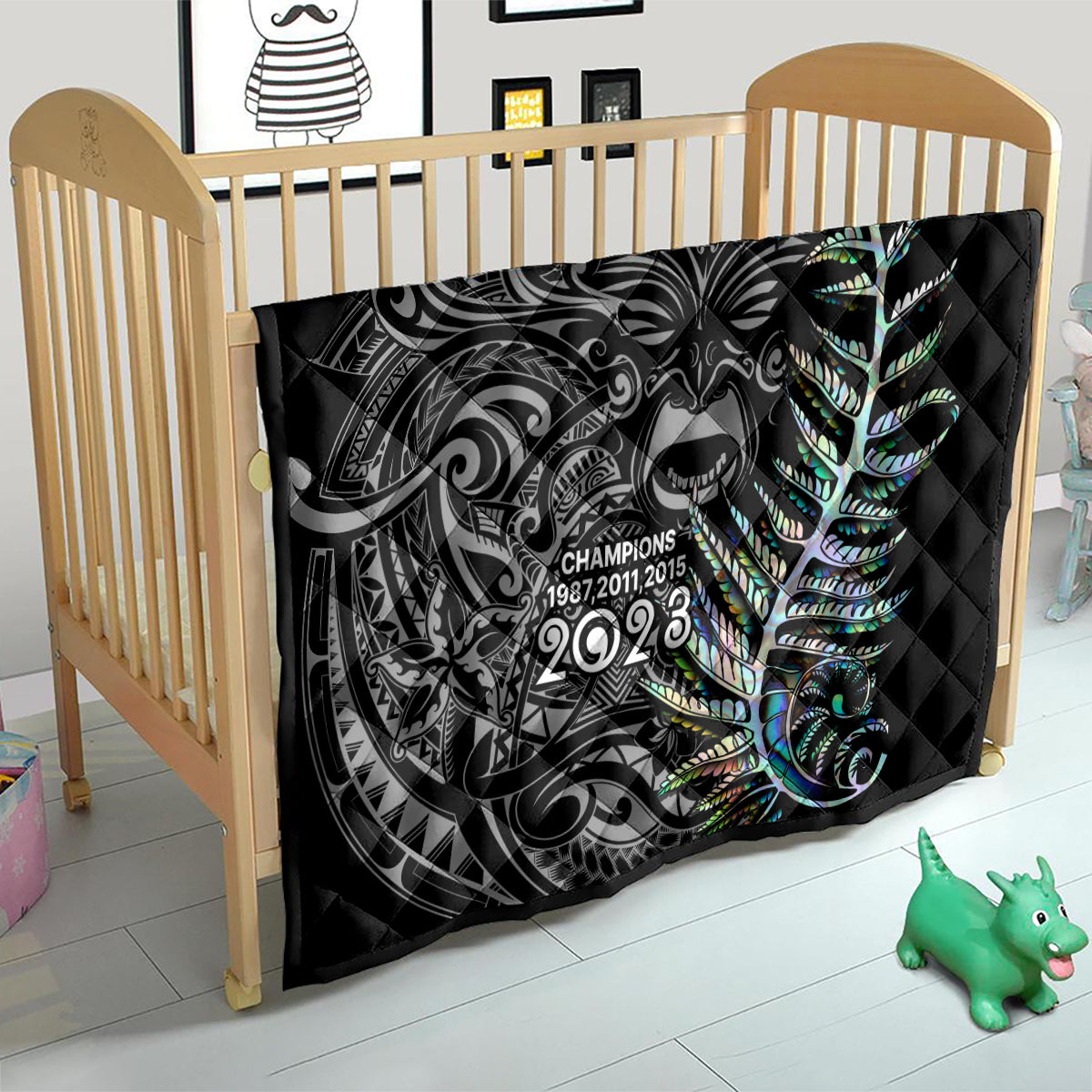 New Zealand Rugby Quilt NZ Black Fern Champions History With Papua Shell - Wonder Print Shop