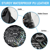New Zealand Rugby Spare Tire Cover NZ Black Fern Champions History With Papua Shell - Wonder Print Shop