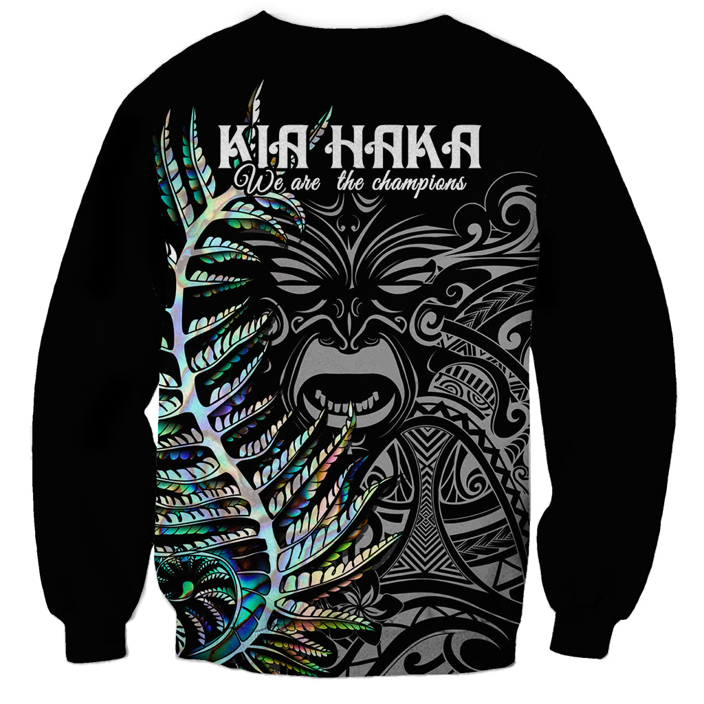 New Zealand Rugby Sweatshirt NZ Black Fern Champions History With Papua Shell - Wonder Print Shop