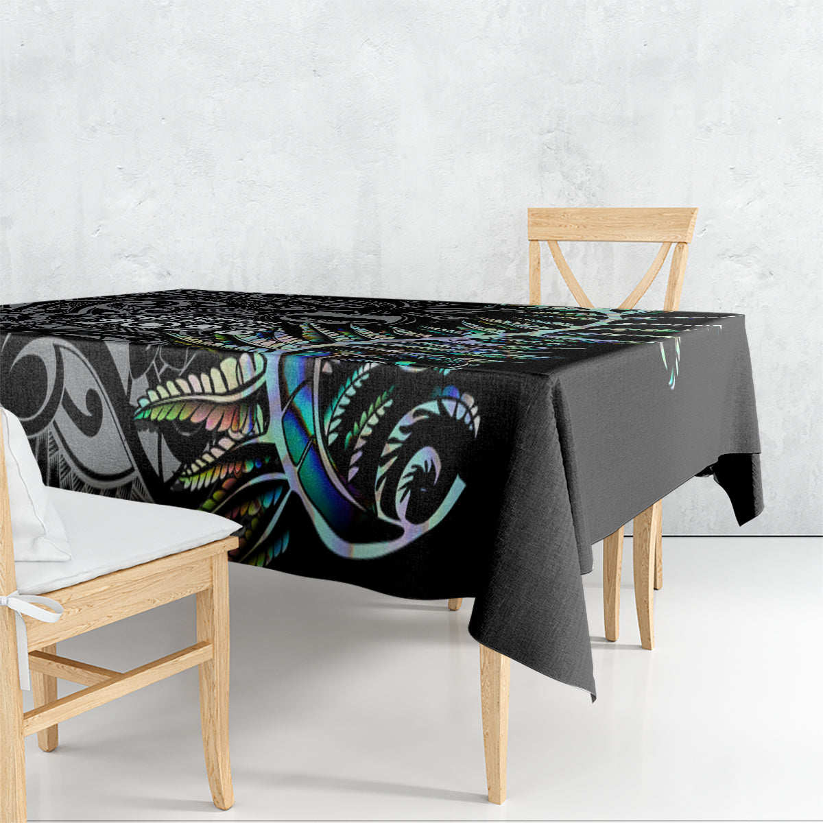 New Zealand Rugby Tablecloth NZ Black Fern Champions History With Papua Shell - Wonder Print Shop