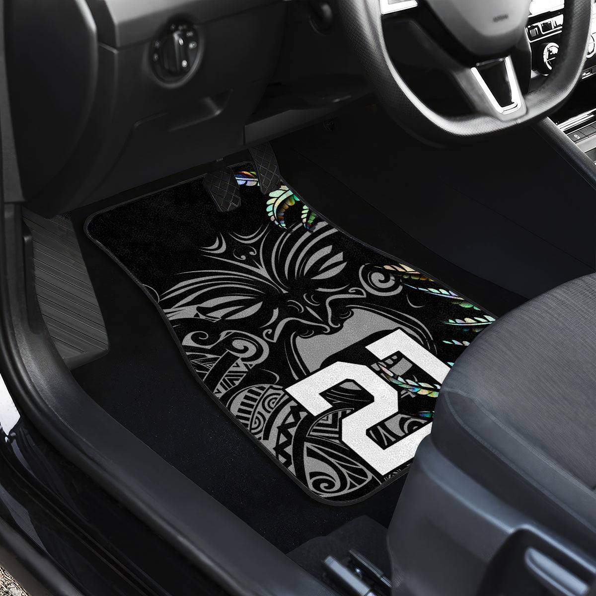 Custom New Zealand Rugby Car Mats NZ Black Fern Champions History With Papua Shell LT9 - Wonder Print Shop
