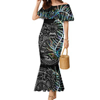 Custom New Zealand Rugby Family Matching Mermaid Dress and Hawaiian Shirt NZ Black Fern Champions History With Papua Shell LT9 - Wonder Print Shop
