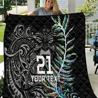 Custom New Zealand Rugby Quilt NZ Black Fern Champions History With Papua Shell - Wonder Print Shop