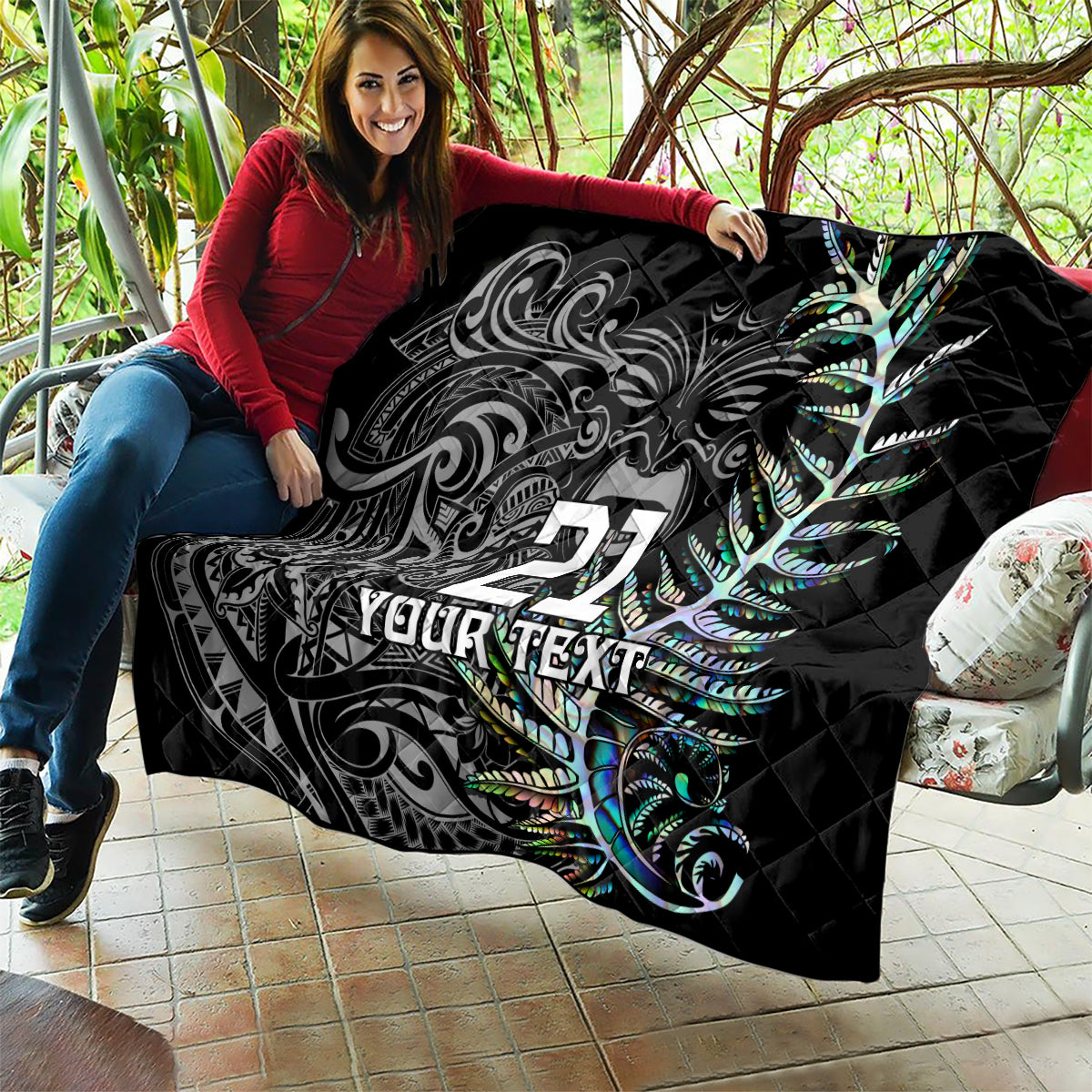 Custom New Zealand Rugby Quilt NZ Black Fern Champions History With Papua Shell - Wonder Print Shop