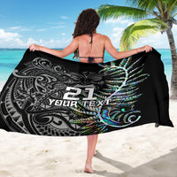 Custom New Zealand Rugby Sarong NZ Black Fern Champions History With Papua Shell - Wonder Print Shop