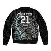 Custom New Zealand Rugby Sleeve Zip Bomber Jacket NZ Black Fern Champions History With Papua Shell - Wonder Print Shop