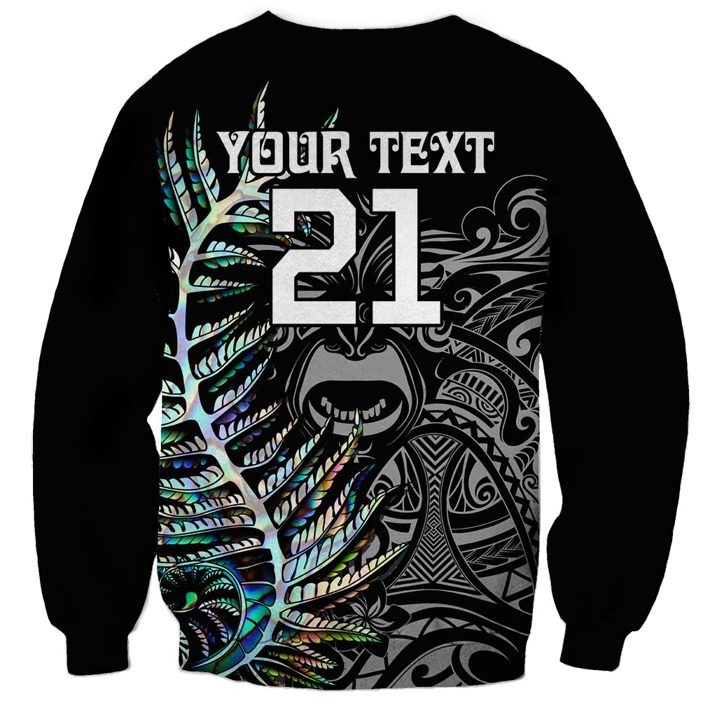 Custom New Zealand Rugby Sweatshirt NZ Black Fern Champions History With Papua Shell - Wonder Print Shop