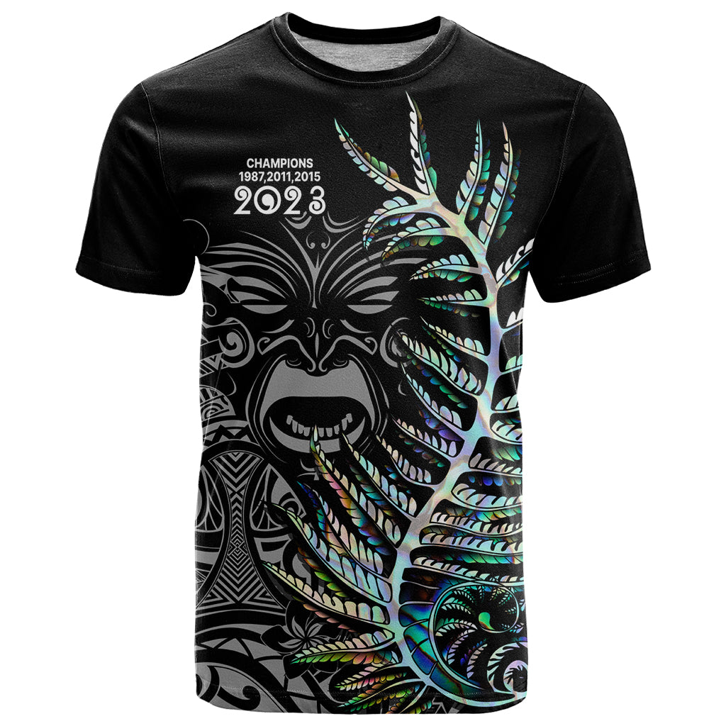 Custom New Zealand Rugby T Shirt NZ Black Fern Champions History With Papua Shell - Wonder Print Shop