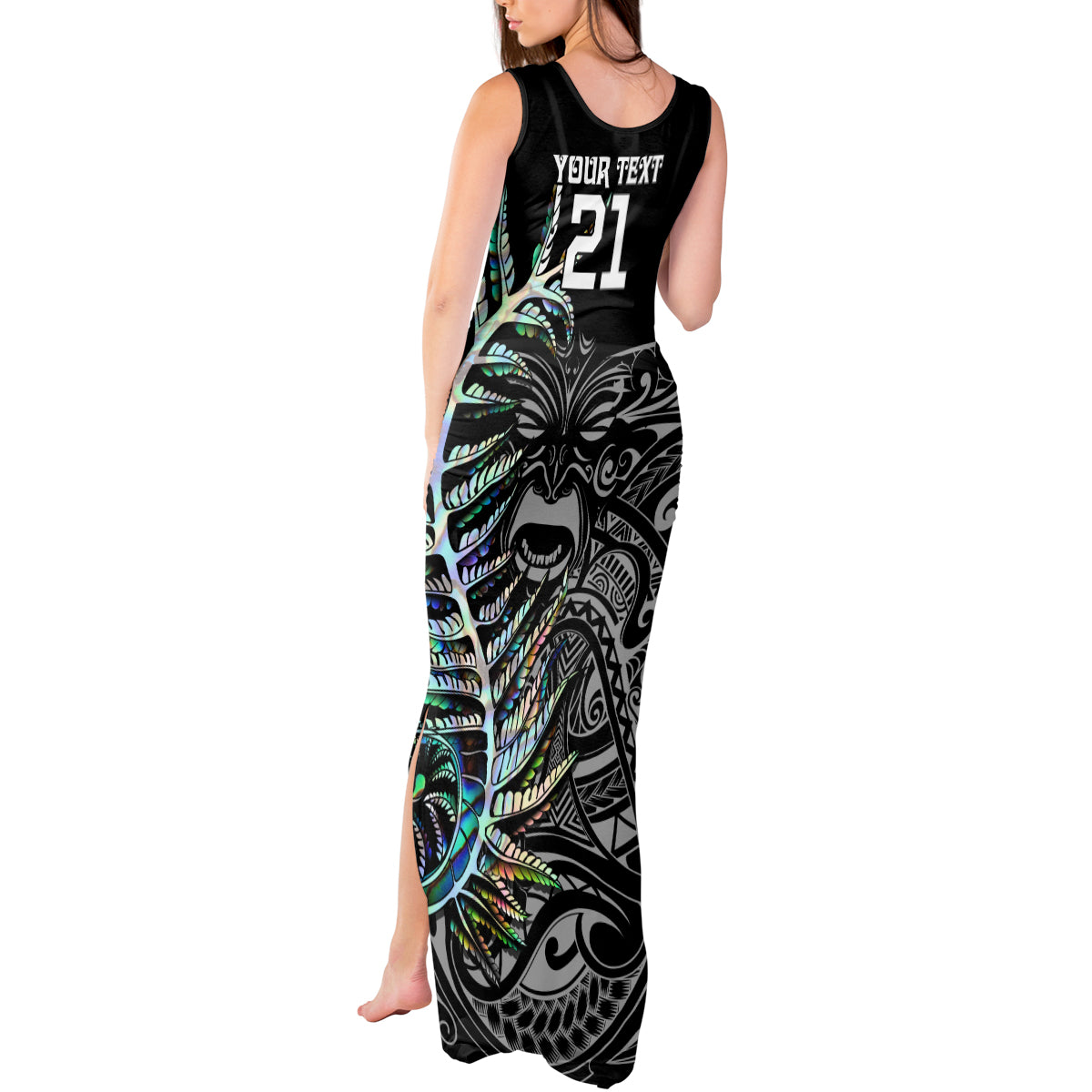 Custom New Zealand Rugby Tank Maxi Dress NZ Black Fern Champions History With Papua Shell - Wonder Print Shop