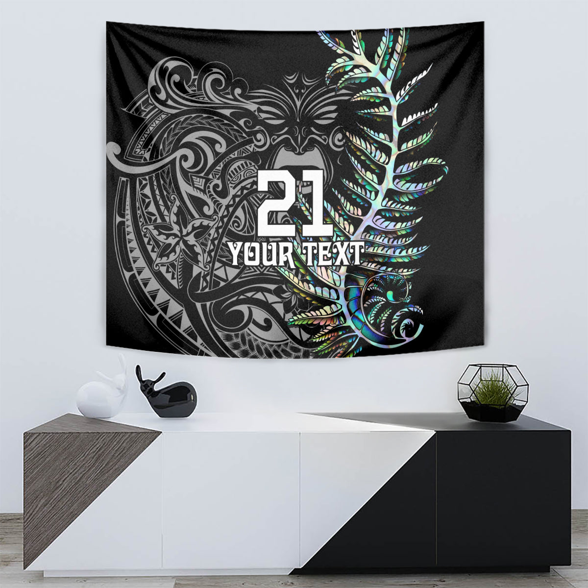 Custom New Zealand Rugby Tapestry NZ Black Fern Champions History With Papua Shell - Wonder Print Shop