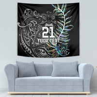 Custom New Zealand Rugby Tapestry NZ Black Fern Champions History With Papua Shell - Wonder Print Shop