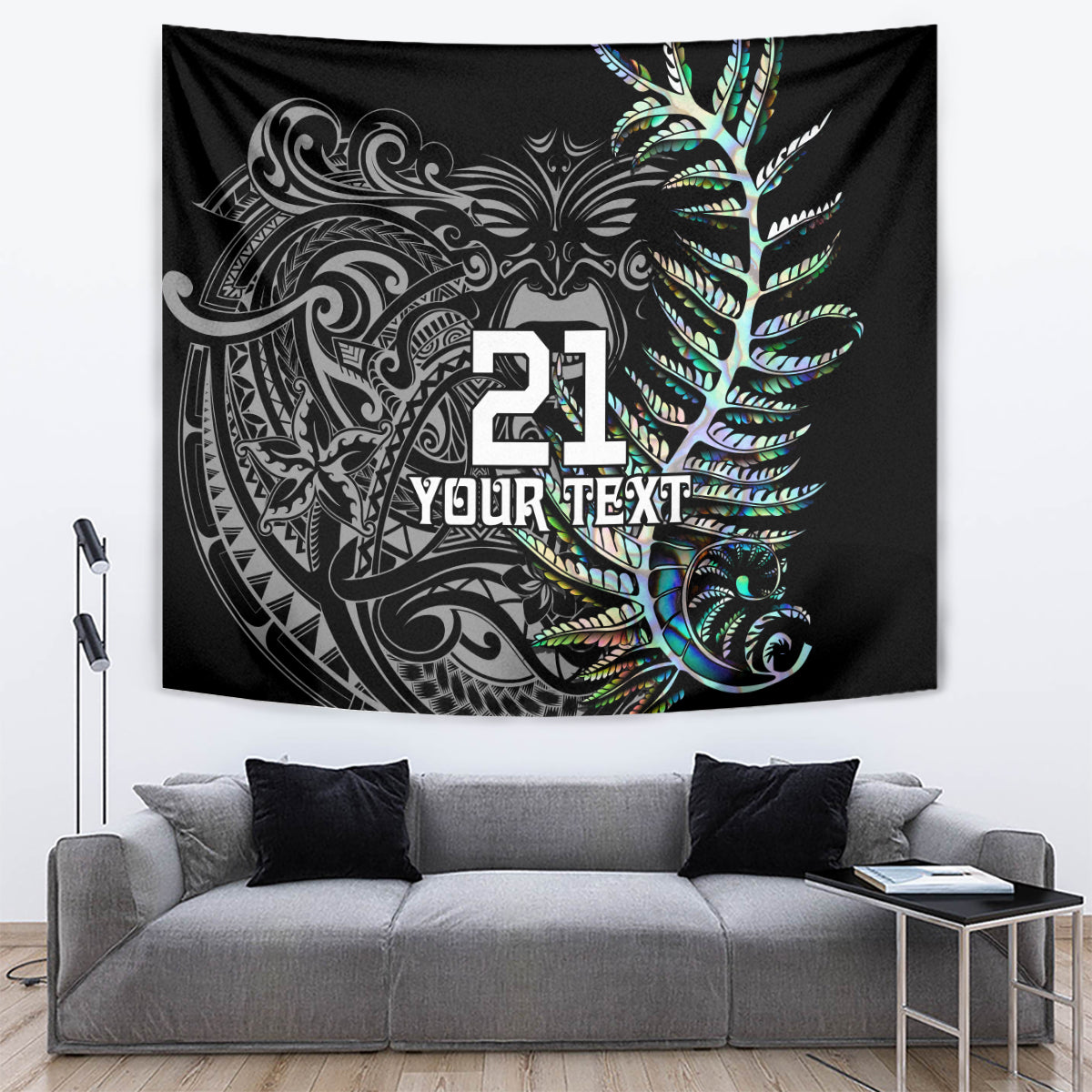 Custom New Zealand Rugby Tapestry NZ Black Fern Champions History With Papua Shell - Wonder Print Shop