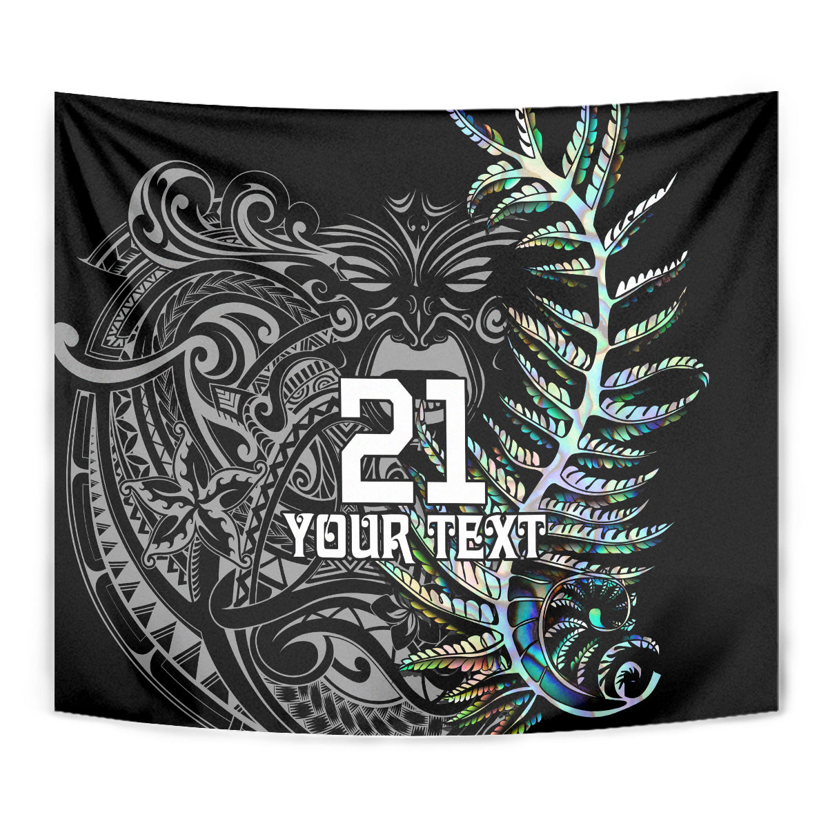 Custom New Zealand Rugby Tapestry NZ Black Fern Champions History With Papua Shell - Wonder Print Shop