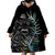 Custom New Zealand Rugby Wearable Blanket Hoodie NZ Black Fern Champions History With Papua Shell - Wonder Print Shop