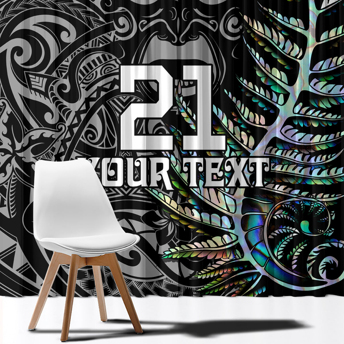Custom New Zealand Rugby Window Curtain NZ Black Fern Champions History With Papua Shell - Wonder Print Shop