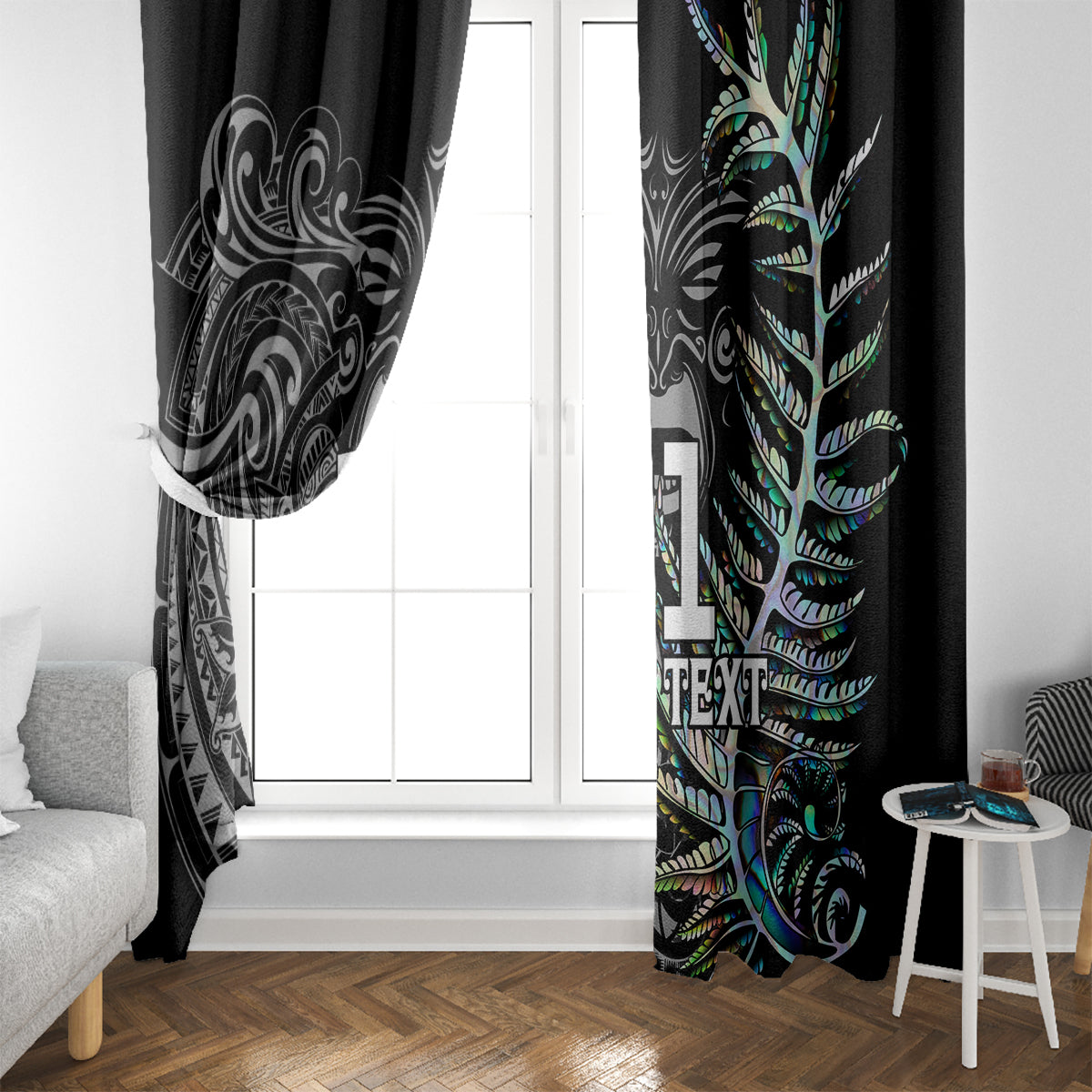 Custom New Zealand Rugby Window Curtain NZ Black Fern Champions History With Papua Shell - Wonder Print Shop