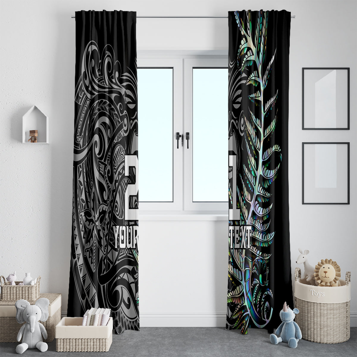 Custom New Zealand Rugby Window Curtain NZ Black Fern Champions History With Papua Shell - Wonder Print Shop