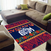 Personalised Guam Christmas Area Rug Felis Pusgua Santa Beach Polynesian Pattern LT9 - Wonder Print Shop
