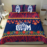 Personalised Guam Christmas Bedding Set Felis Pusgua Santa Beach Polynesian Pattern LT9 - Wonder Print Shop