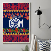 Personalised Guam Christmas Canvas Wall Art Felis Pusgua Santa Beach Polynesian Pattern LT9 - Wonder Print Shop
