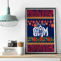 Personalised Guam Christmas Canvas Wall Art Felis Pusgua Santa Beach Polynesian Pattern LT9 - Wonder Print Shop