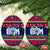 Personalised Guam Christmas Ceramic Ornament Felis Pusgua Santa Beach Polynesian Pattern LT9 - Wonder Print Shop