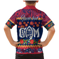 Personalised Guam Christmas Family Matching Mermaid Dress and Hawaiian Shirt Felis Pusgua Santa Beach Polynesian Pattern LT9 - Wonder Print Shop