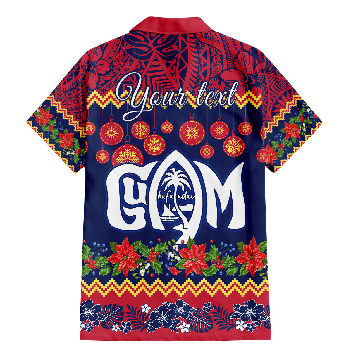 Personalised Guam Christmas Family Matching Mermaid Dress and Hawaiian Shirt Felis Pusgua Santa Beach Polynesian Pattern LT9 - Wonder Print Shop