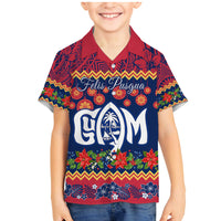 Personalised Guam Christmas Family Matching Mermaid Dress and Hawaiian Shirt Felis Pusgua Santa Beach Polynesian Pattern LT9 - Wonder Print Shop