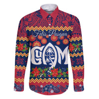 Personalised Guam Christmas Family Matching Puletasi Dress and Hawaiian Shirt Felis Pusgua Santa Beach Polynesian Pattern - Wonder Print Shop