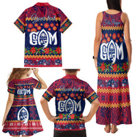 Personalised Guam Christmas Family Matching Tank Maxi Dress and Hawaiian Shirt Felis Pusgua Santa Beach Polynesian Pattern - Wonder Print Shop