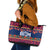 Personalised Guam Christmas Leather Tote Bag Felis Pusgua Santa Beach Polynesian Pattern - Wonder Print Shop