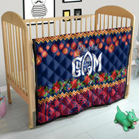 Personalised Guam Christmas Quilt Felis Pusgua Santa Beach Polynesian Pattern - Wonder Print Shop