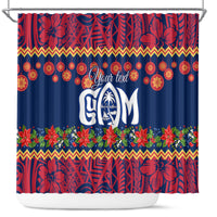 personalised-guam-christmas-shower-curtain-felis-pusgua-santa-beach-polynesian-pattern